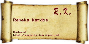 Rebeka Kardos névjegykártya